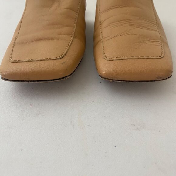 Wandler Megan Square Toe Mules Shoes Tan Brown - Picture 3 of 9